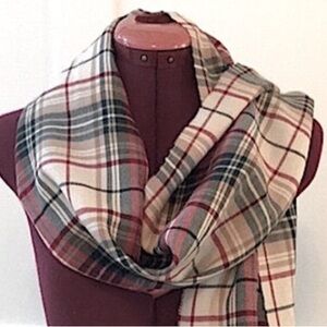 NWT Roots Wool Country Plaid Scarf